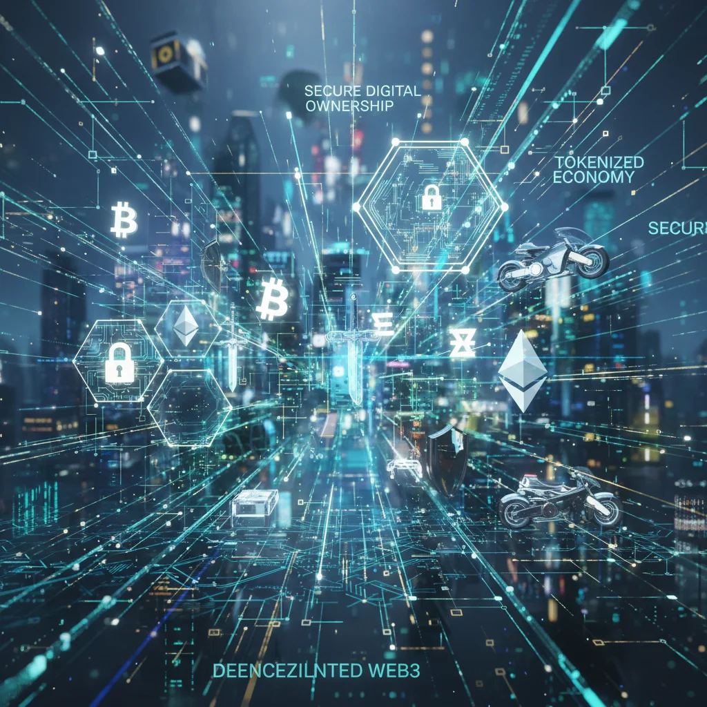 Blockchain network securing digital assets and virtual goods in the metaverse.