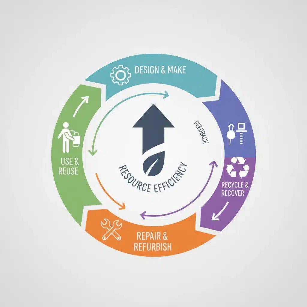 Diagram illustrating the principles of a circular economy.