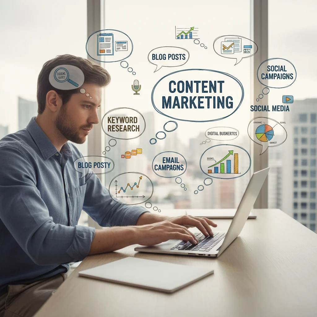 Content strategy and SEO optimization for digital authority