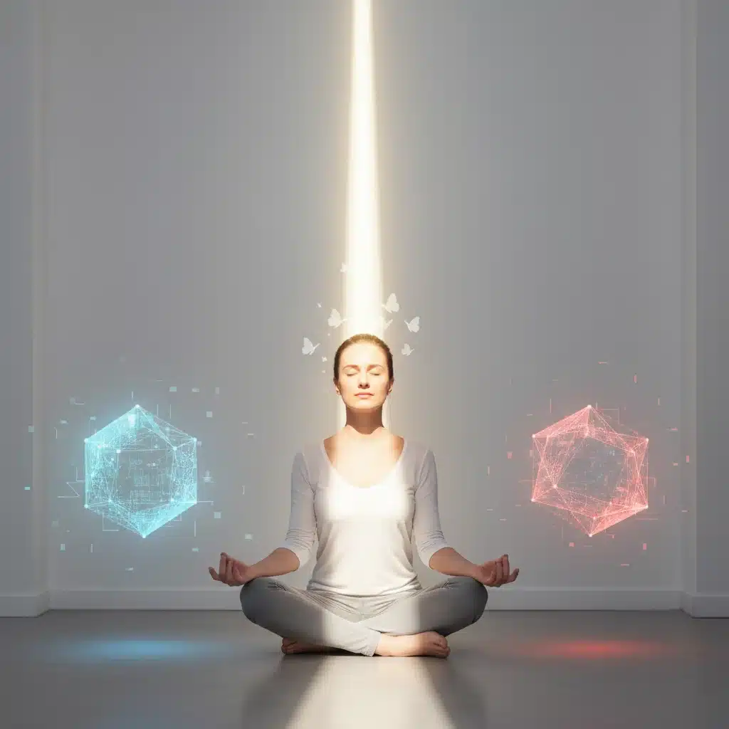 Person meditating peacefully, symbolizing mental clarity and focused attention.