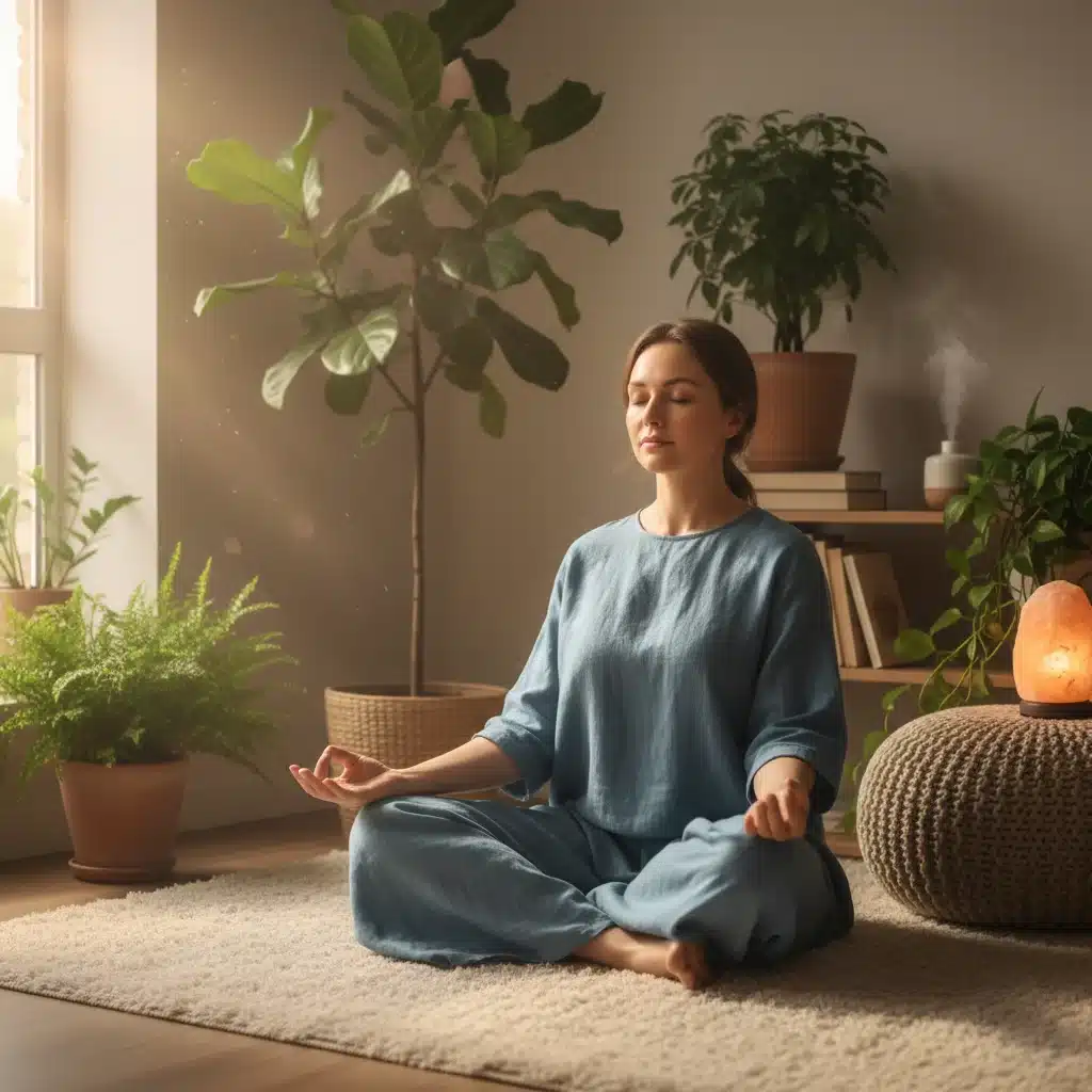 Individual practicing mindful breathing for stress reduction