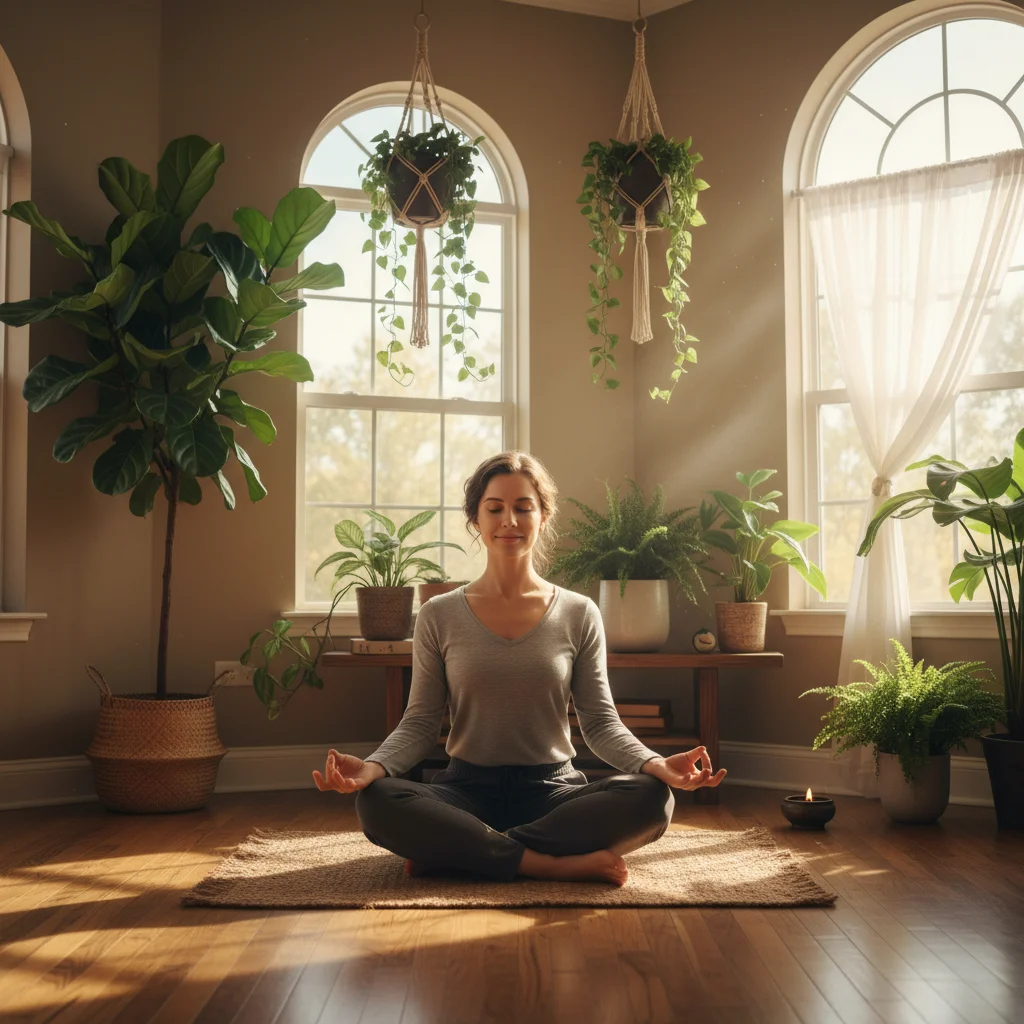Person meditating, practicing mindfulness for emotional well-being
