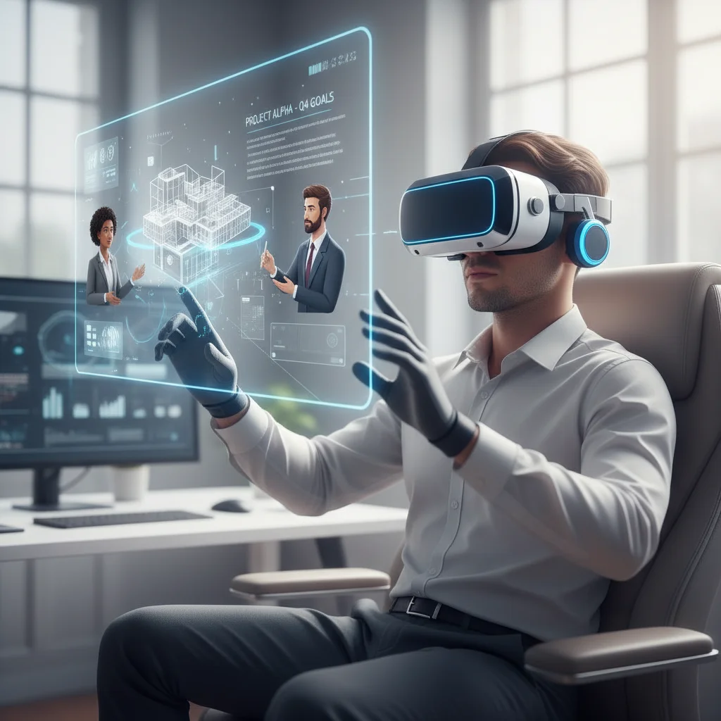 Virtual reality meeting with 3D avatars