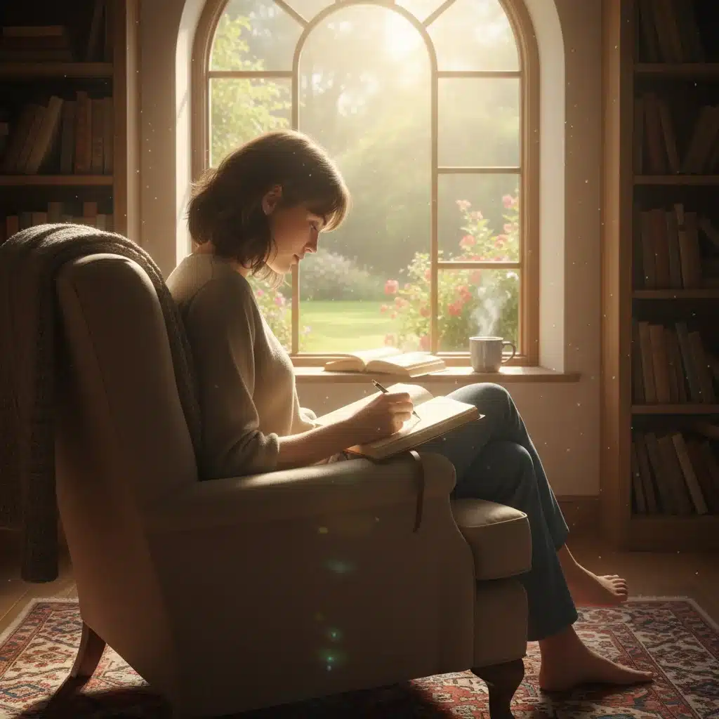 Person engaged in analog activity like reading during digital detox.