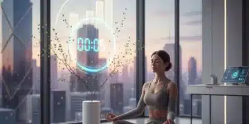Mastering the 5-Minute Daily Habit: A 2026 Guide to Sustainable Personal Growth and Increased Productivity by 15% Person engaged in a quick, focused activity, symbolizing a 5-minute daily habit for growth and productivity.