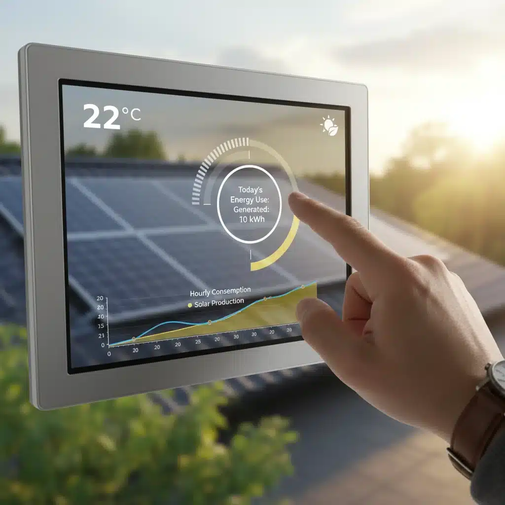 Smart energy management system with solar panel integration